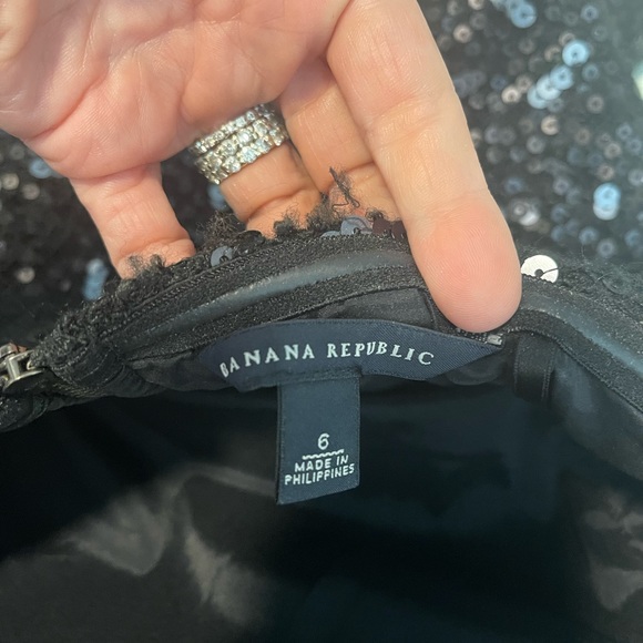 NWOT Banana Republic Strapless Sequin Dress - Picture 3 of 5